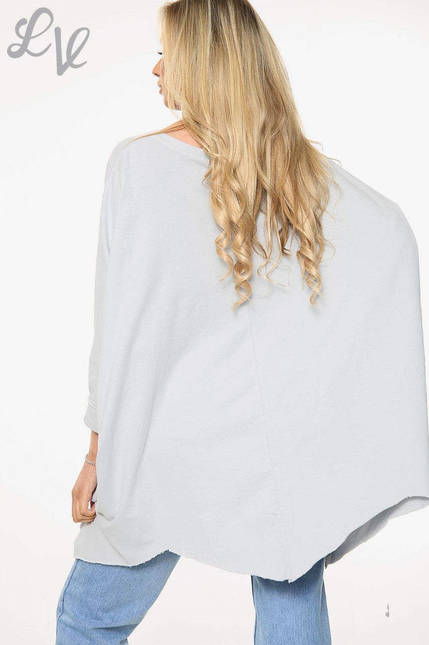 Ladies Heartbeat Graphic Sweatshirt Top Grey Unit Price WAS £13.99 NOW £6.99