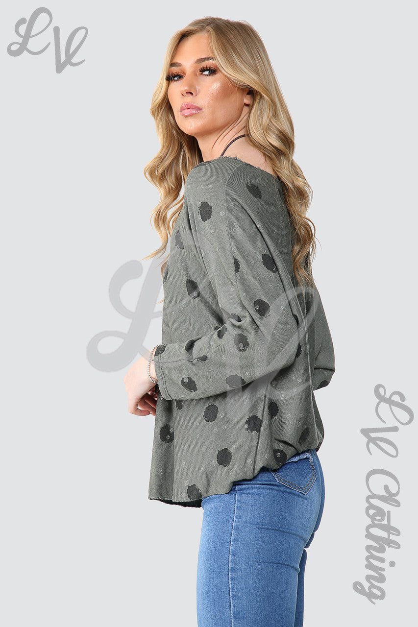 Dames Stipjes Top Met Ketting Grijs - Stukprijs €10,99