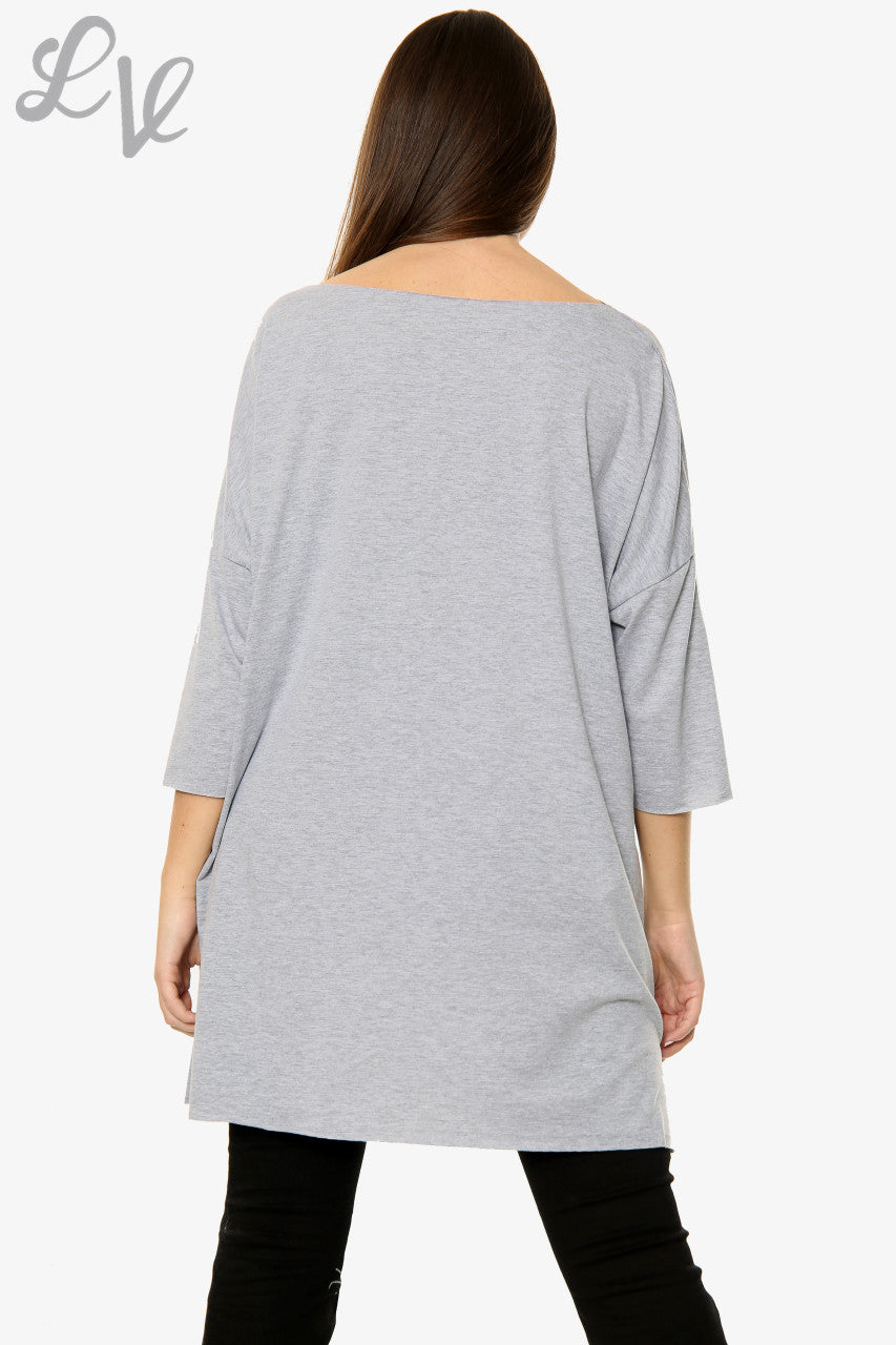 Dames 'We Love Karl' Top met folieprint Grijs Stukprijs WAS €5,99 NU €2,99