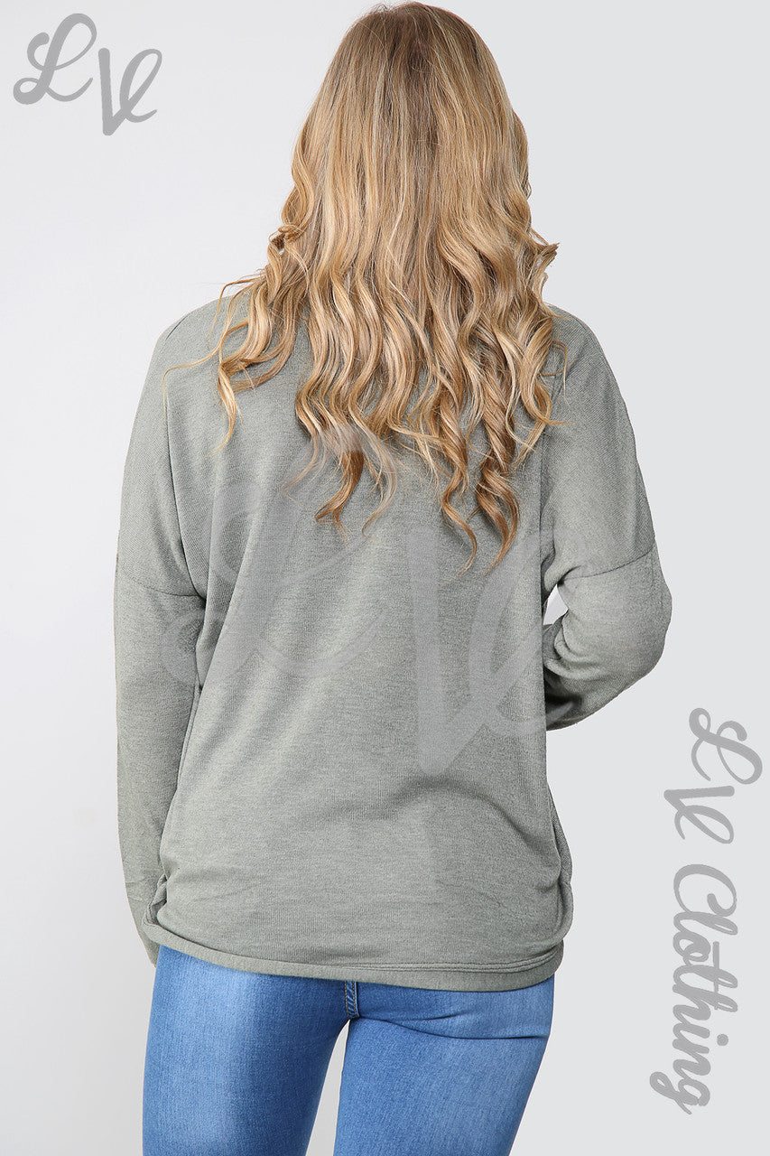 Dames Shimmer Top met Sterrenborduursel Khaki - Stukprijs £11,99