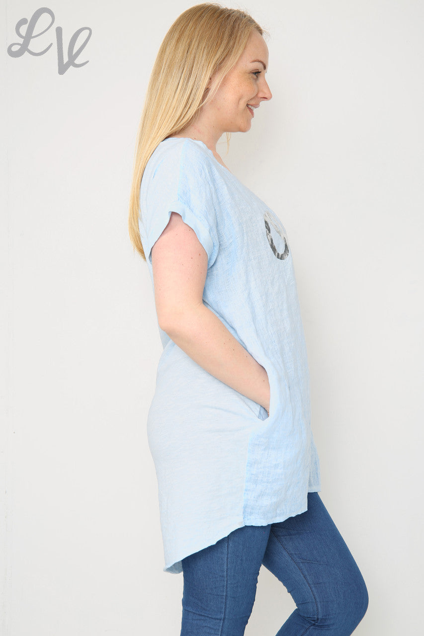 Dames Ooh La La Folie Top Lichtblauw Stukprijs €8,99