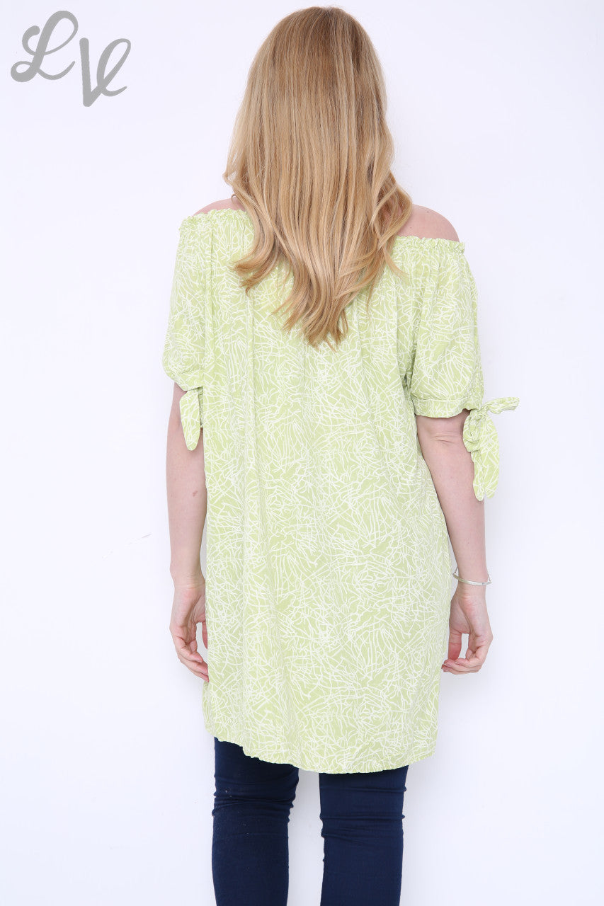 Dames Off-shoulder Top Met Print Limoen Prijs per stuk £12.99
