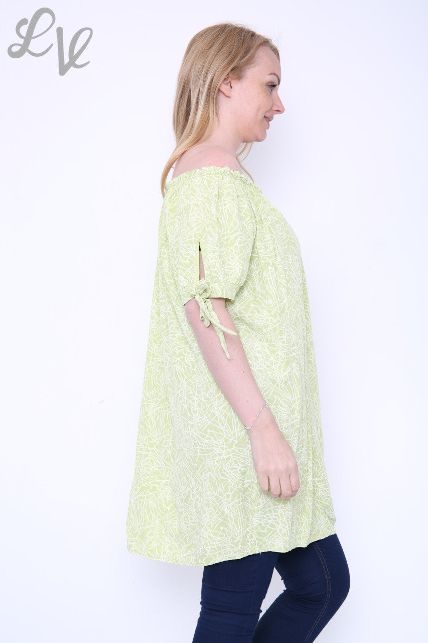 Dames Off-shoulder Top Met Print Limoen Prijs per stuk £12.99