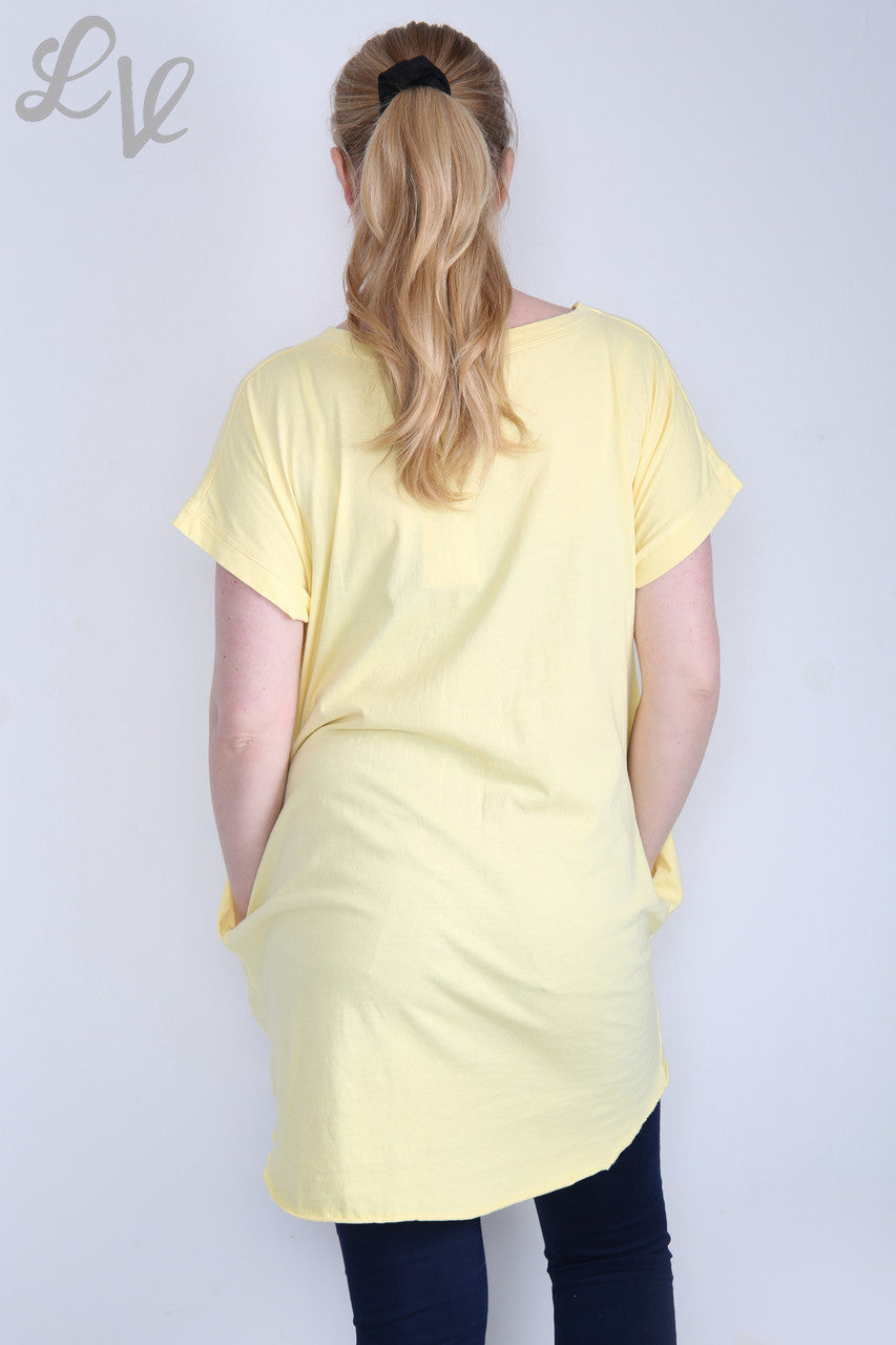 Damesfolie 'Stijl' Grafische Top Citroen Stukprijs € 6,99