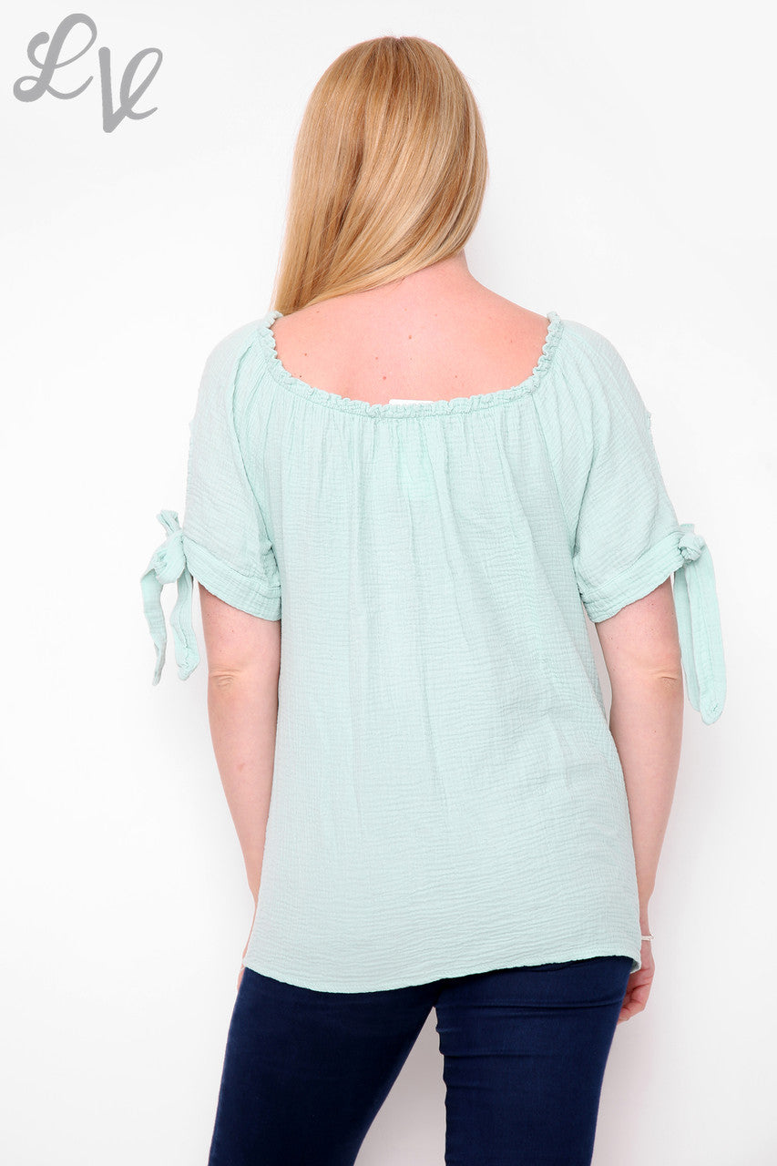 Ladies Plain Gypsy Top Mint