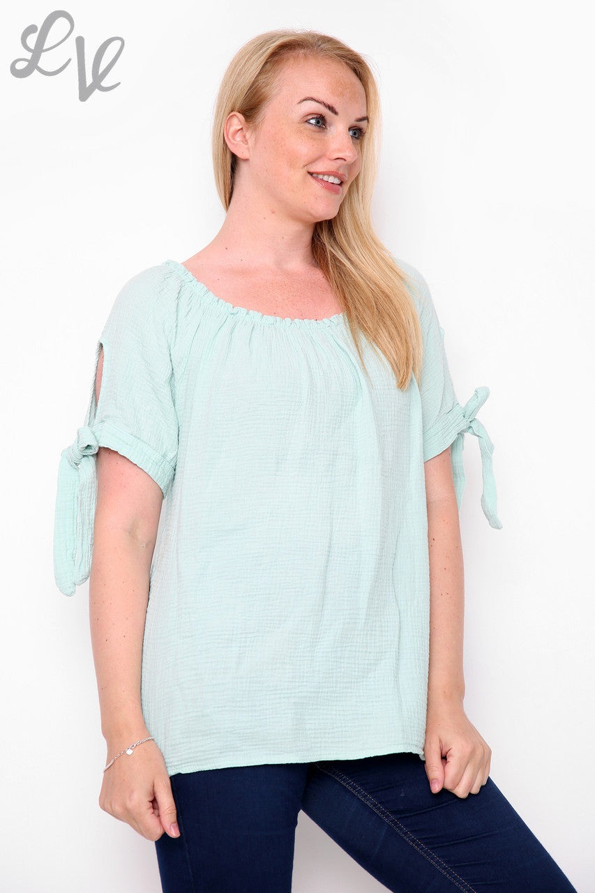 Ladies Plain Gypsy Top Mint