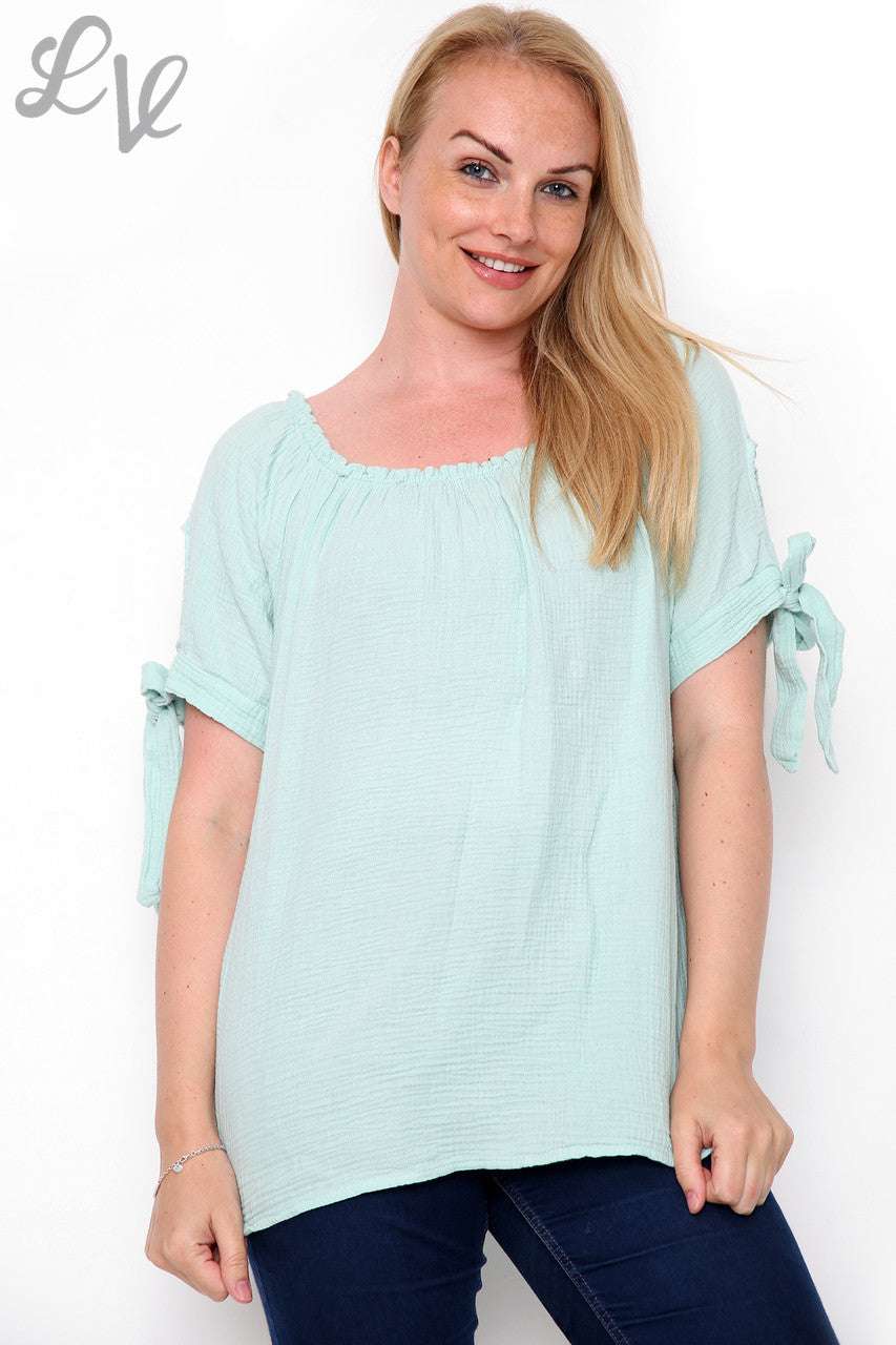 Ladies Plain Gypsy Top Mint