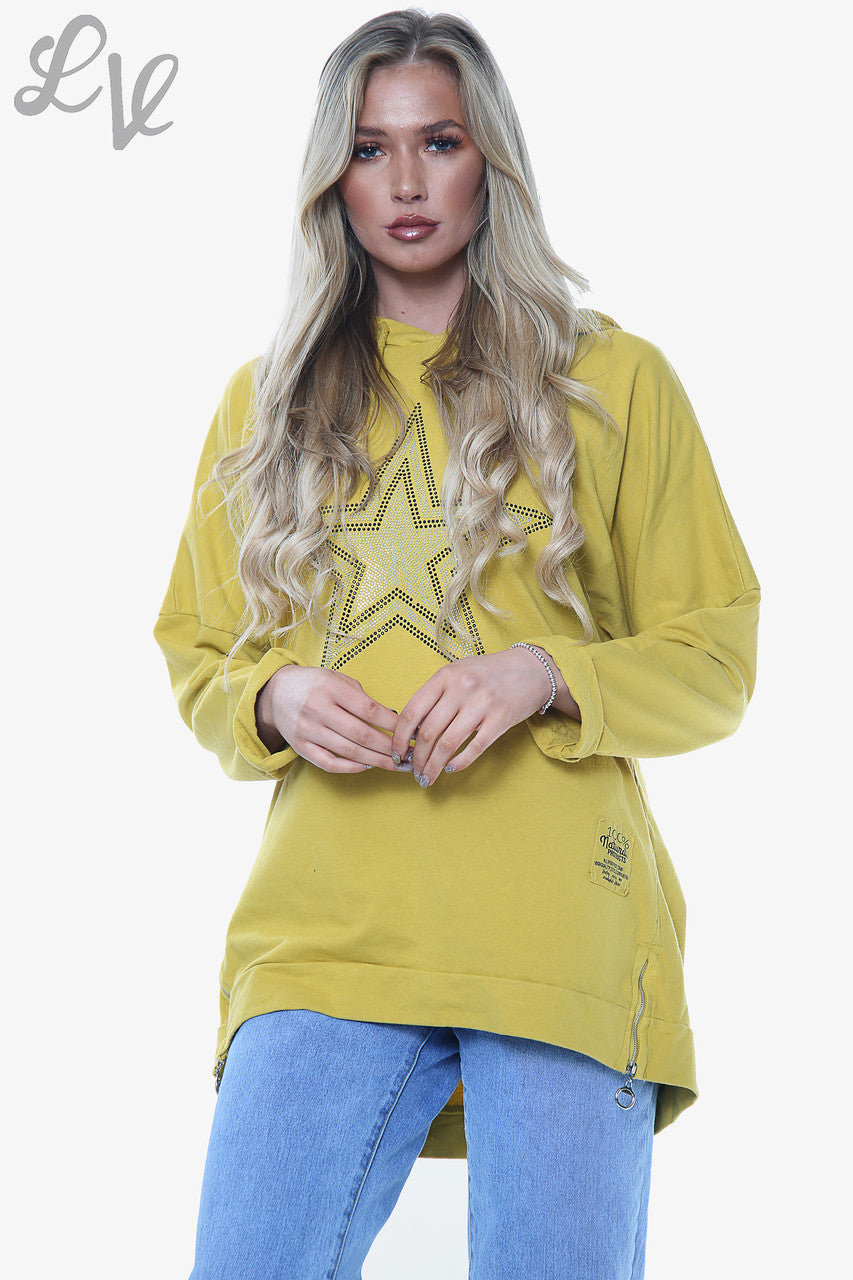 Dames Dimate Star Hoodie Mosterd Stukprijs € 13,99