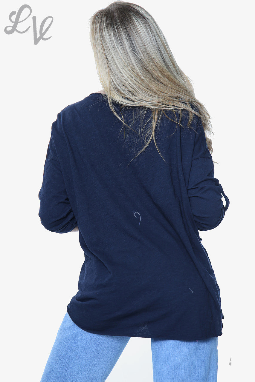 Dames Top met pailletten en sterrenmotief Marine Prijs per stuk £8.99