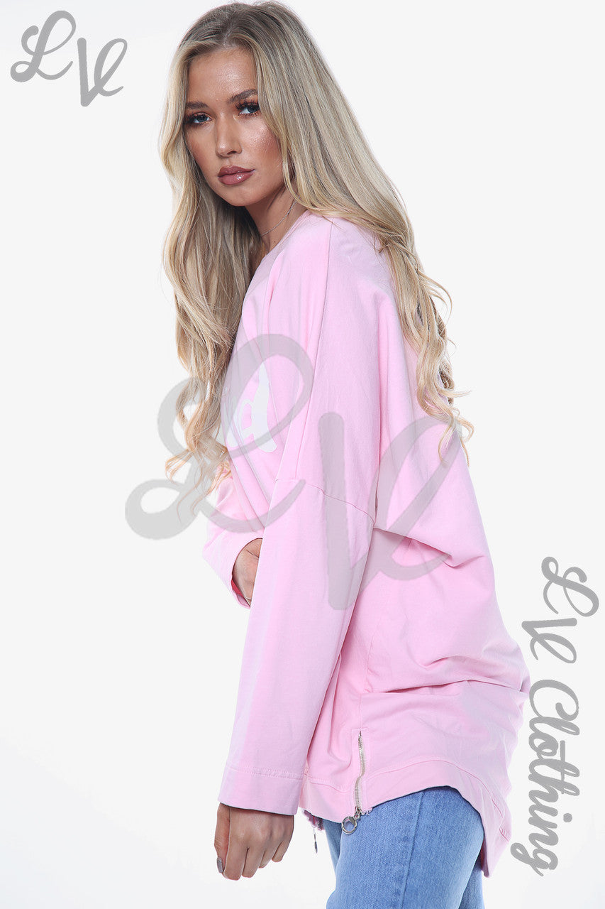 Dames 'Be Kind' Sweatshirt Top Roze Eenheidsprijs £14.99