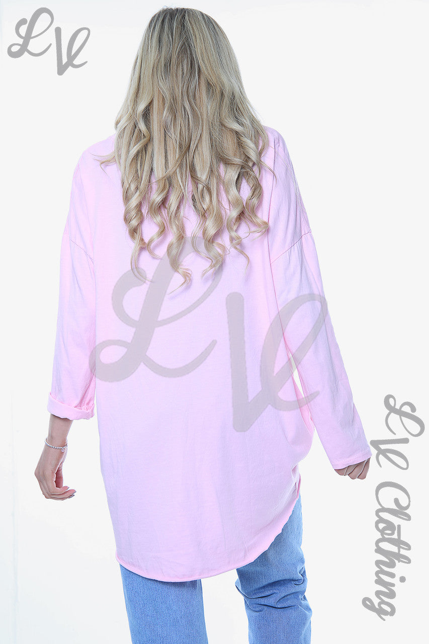 Dames Graffiti Marks Top Roze Stukprijs WAS £11,99 NU £5,99