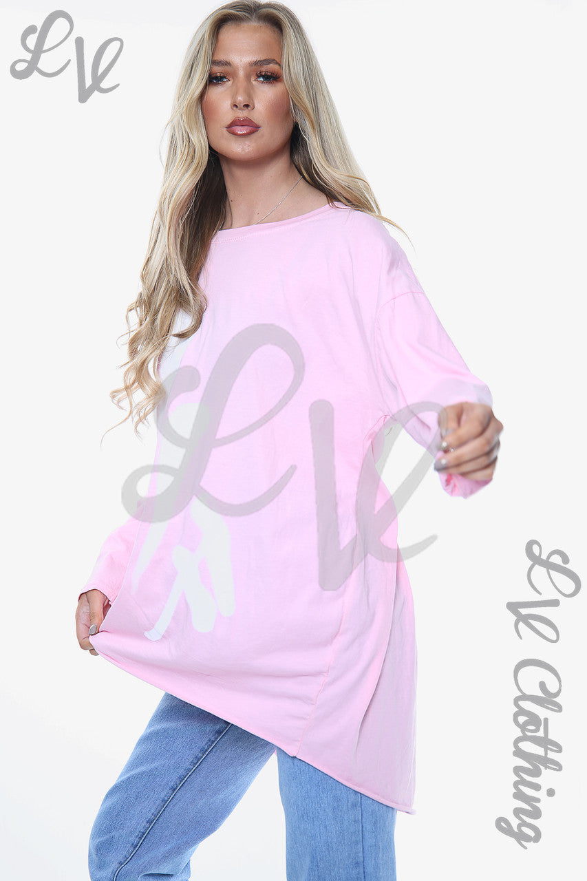 Dames Graffiti Marks Top Roze Stukprijs WAS £11,99 NU £5,99