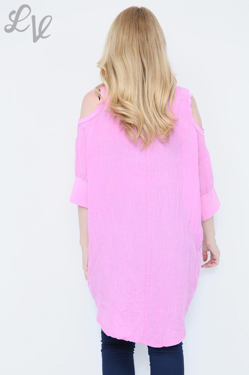 Dames Schoudertop Roze Stukprijs € 9,99