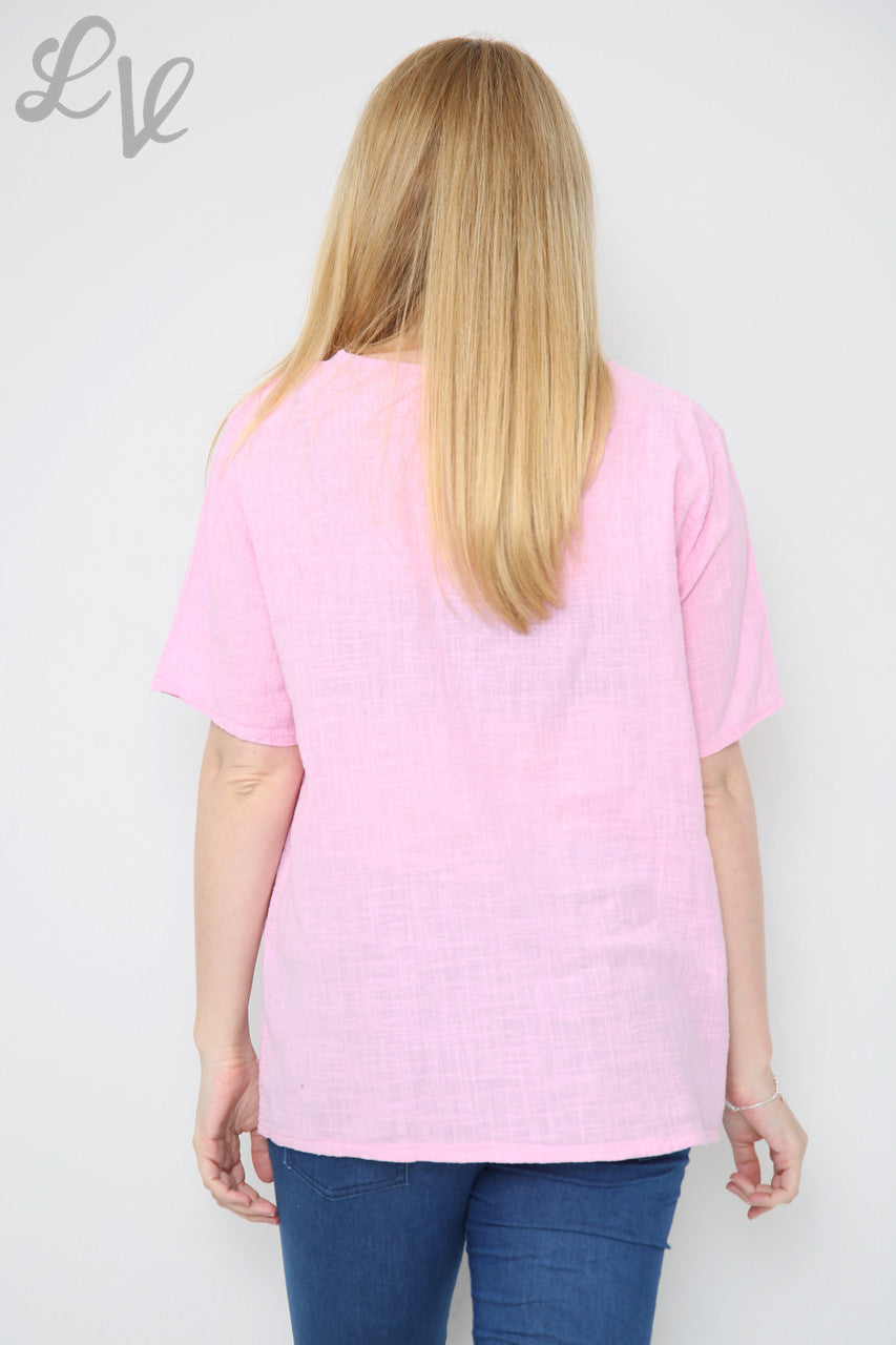 Damesfiets Pailletten Top Roze Eenheidsprijs €8,99
