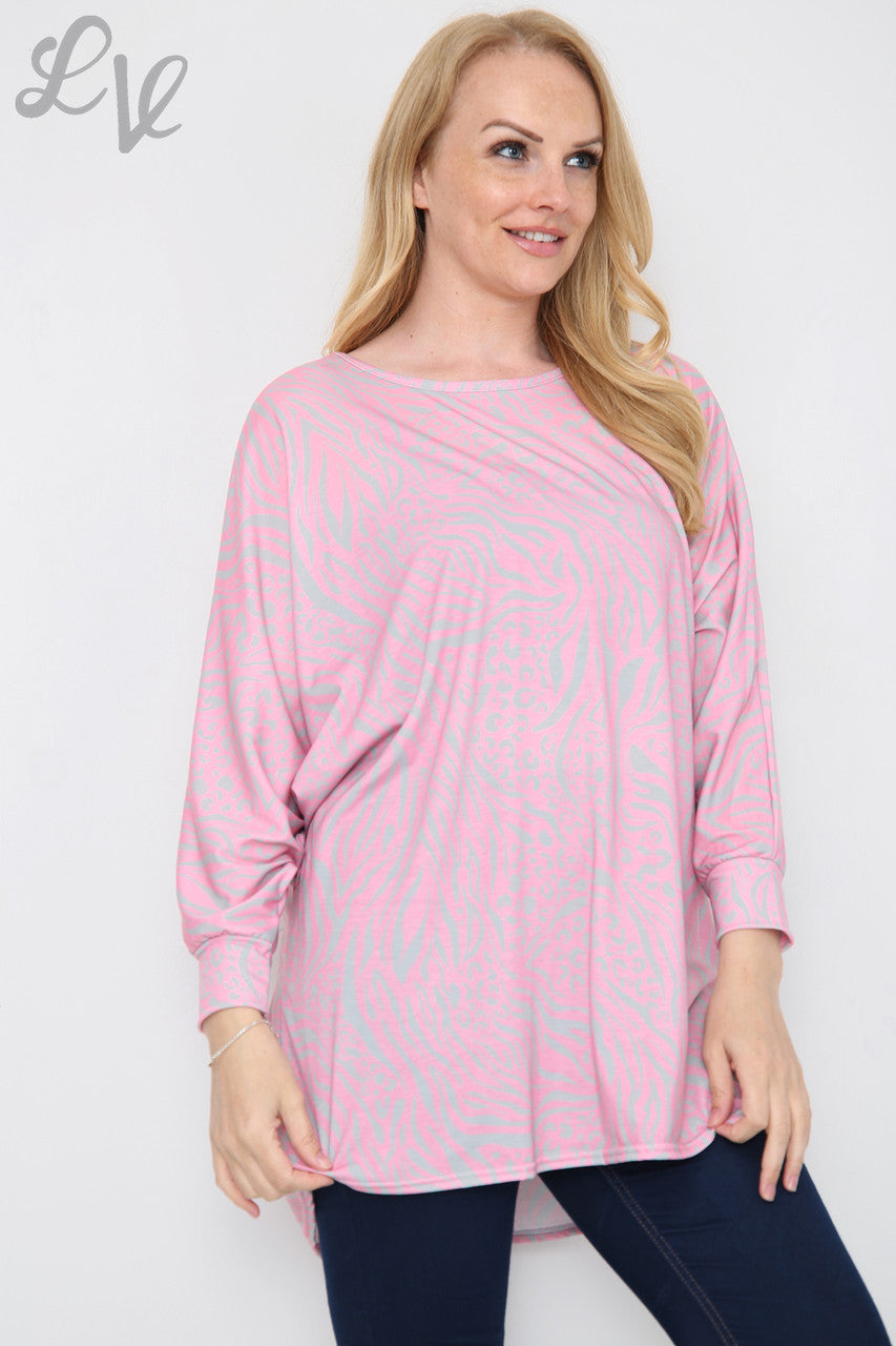 Dames Top met dierenprint Roze Prijs per stuk £4,99
