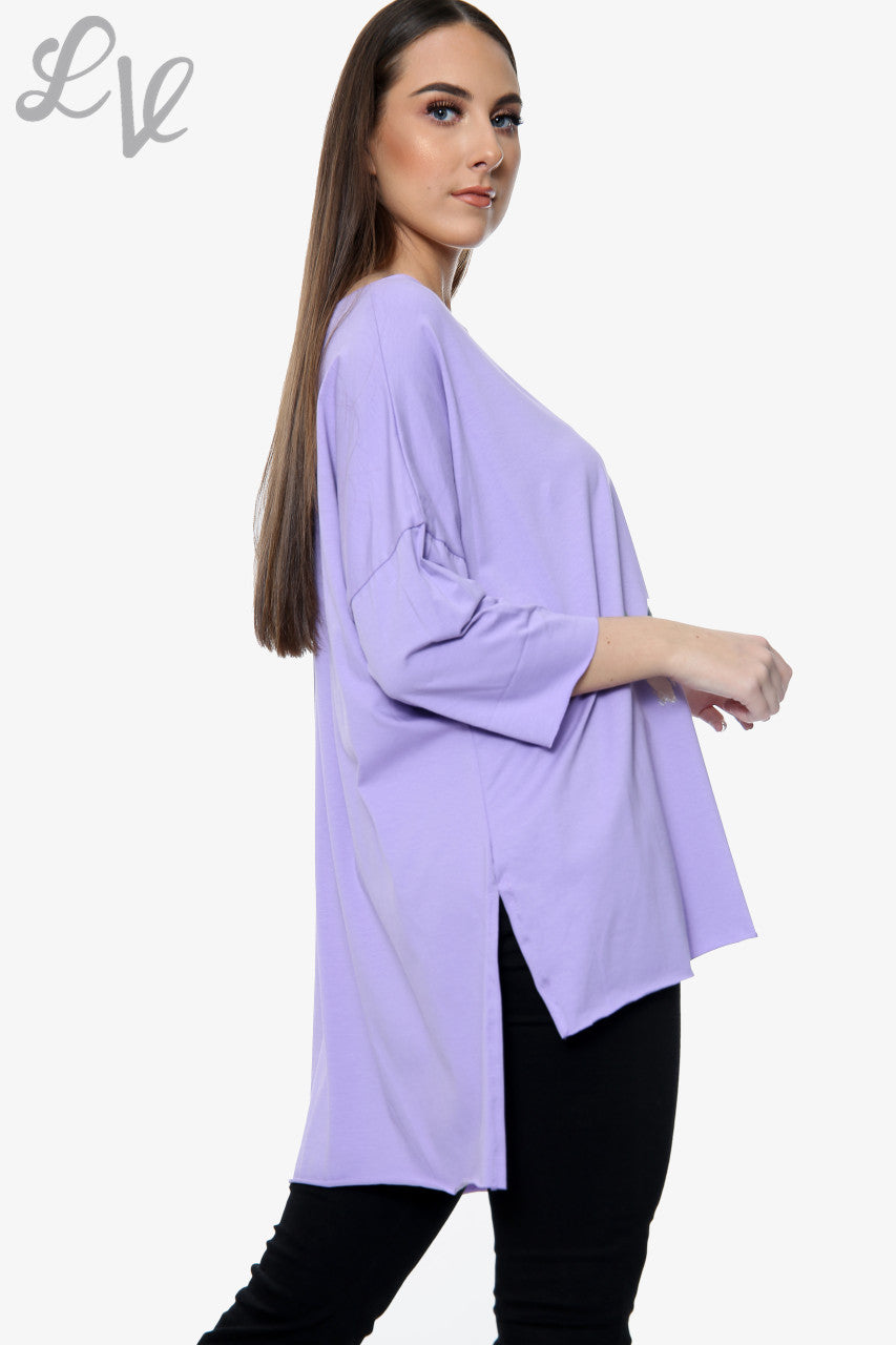 Dames 'We Love Karl' Foil Graphic Top Paars Stukprijs WAS €5,99 NU €2,99