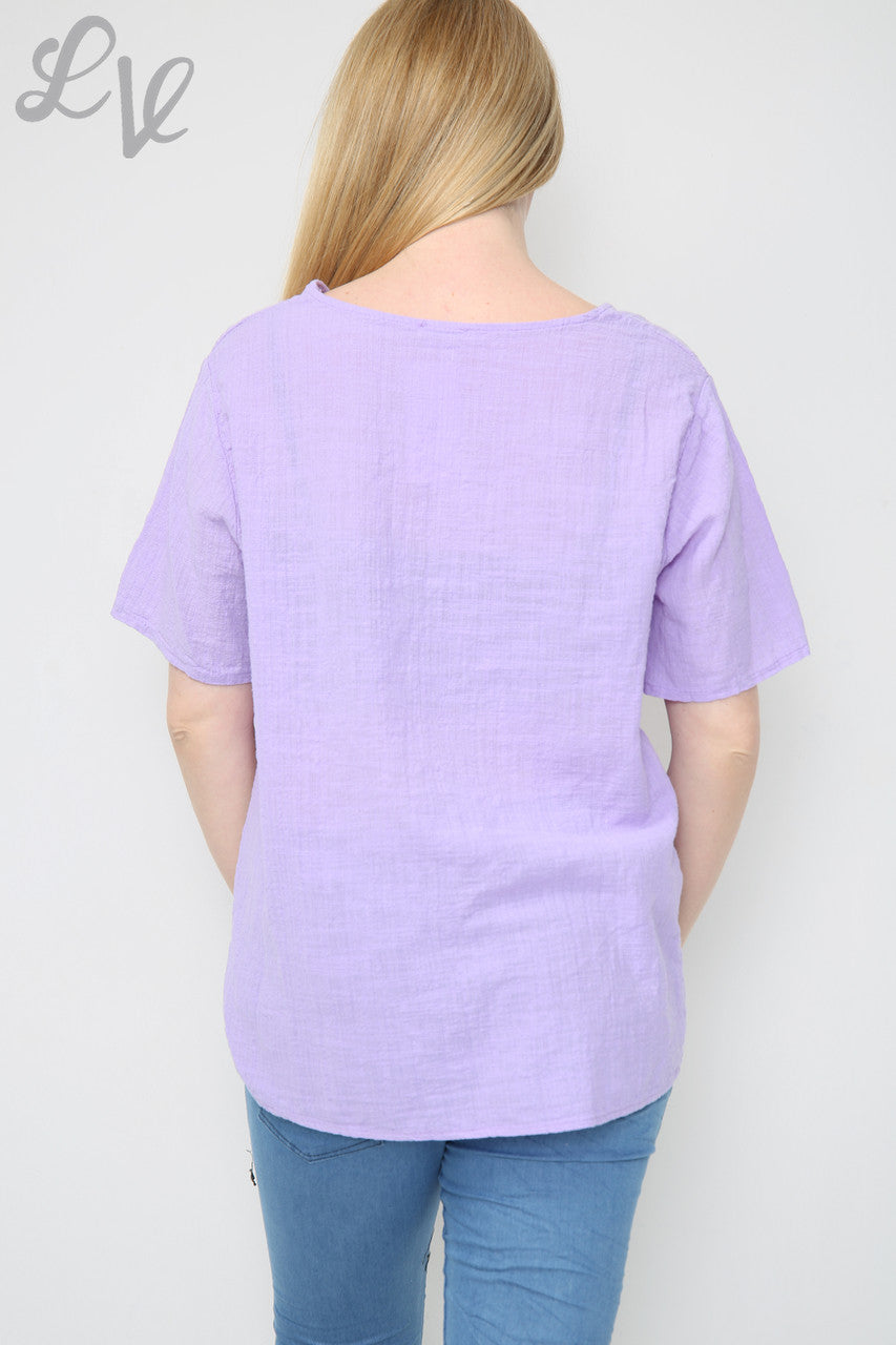 Dames Star Pailletten Top Paars Stukprijs € 8,99