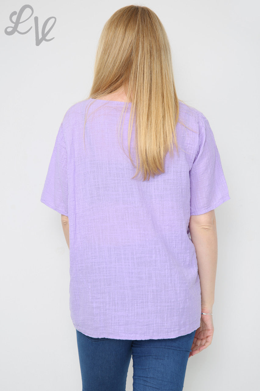 Ladies Bicycle Sequin Top Purple Unit Price £8.99