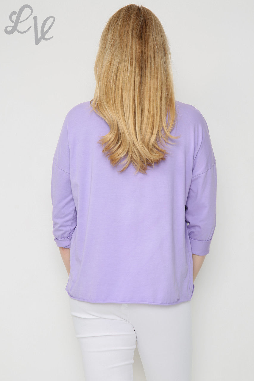 Ladies Star Graphic Top Purple Unit Price £9.99