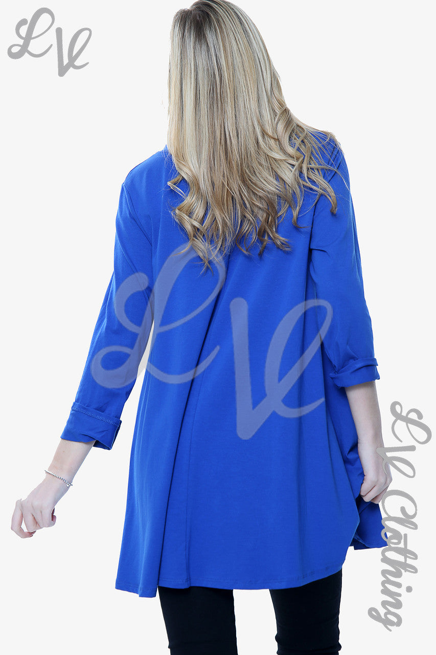 Dames effen Swingtop Koningsblauw Stukprijs WAS 8.99 NU £3.99