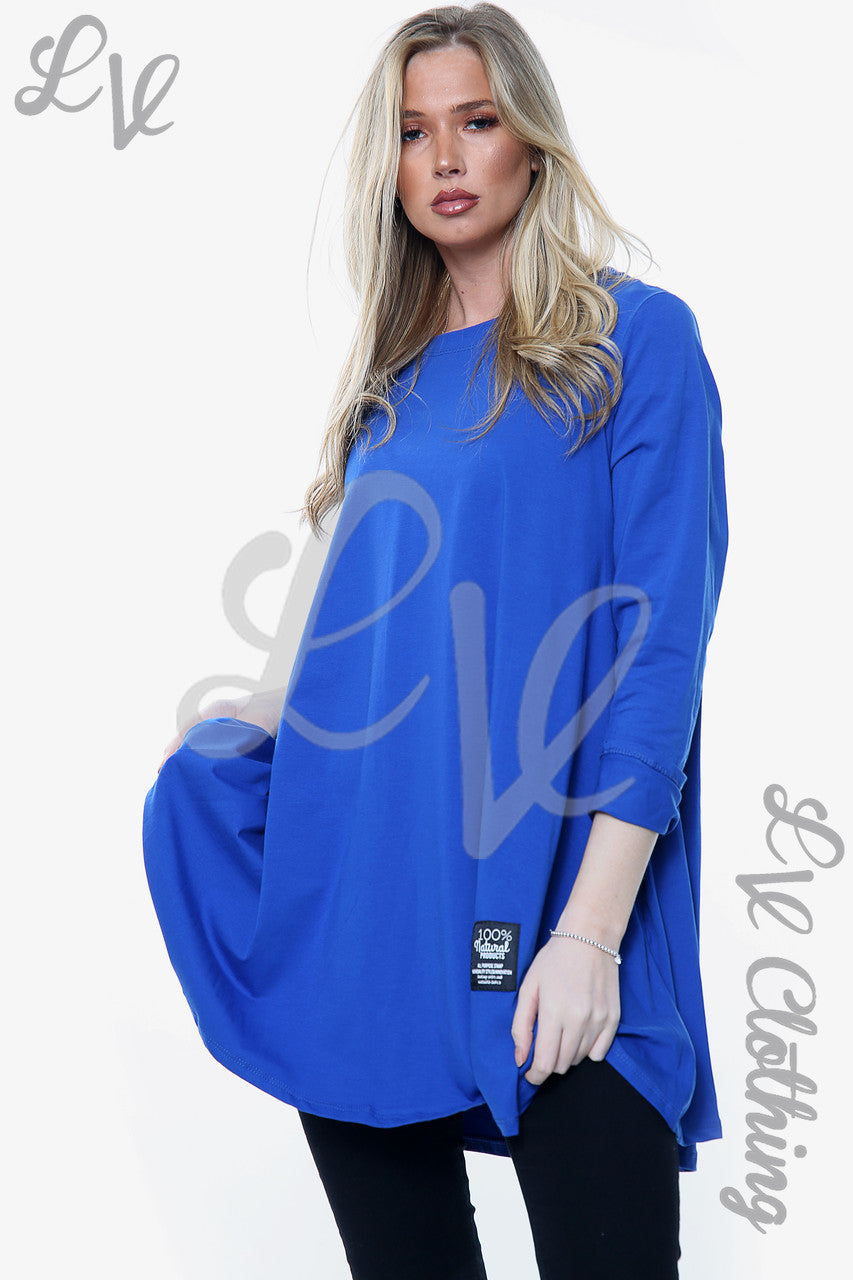 Dames effen Swingtop Koningsblauw Stukprijs WAS 8.99 NU £3.99