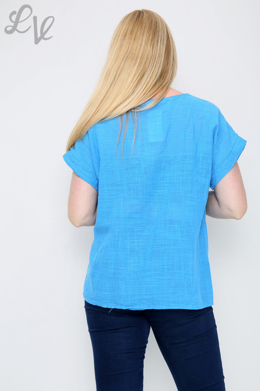 Dames Pailletten Top in Stervorm Koningsblauw - Prijs per stuk € 7,99
