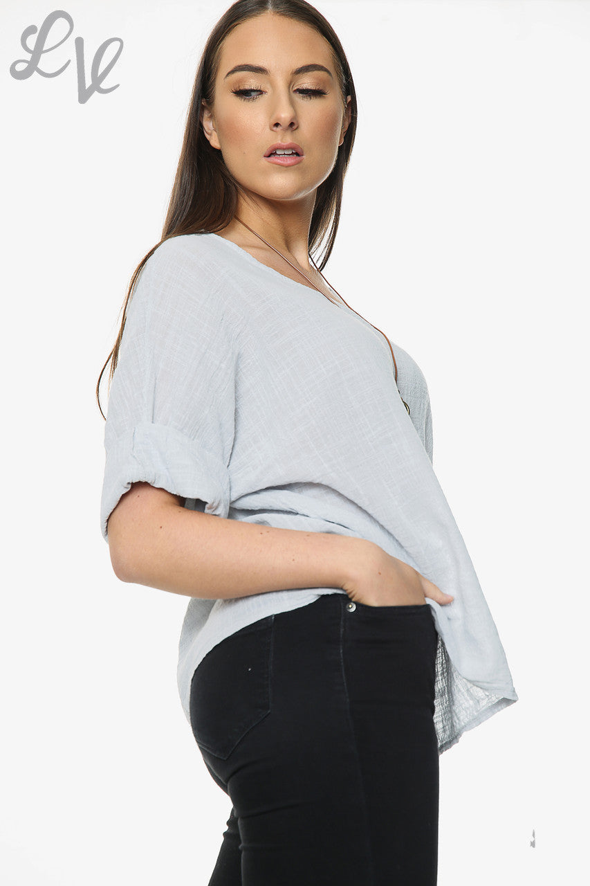Effen dames top zilver Prijs per eenheid £6,99