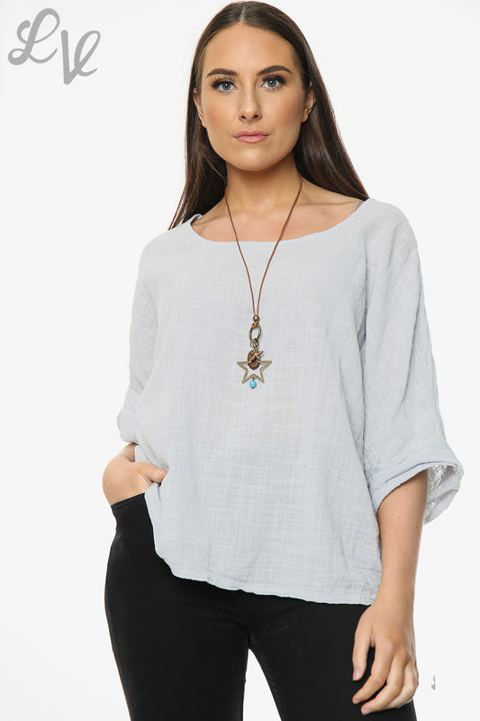 Ladies Plain Simple Top Silver Unit Price £6.99