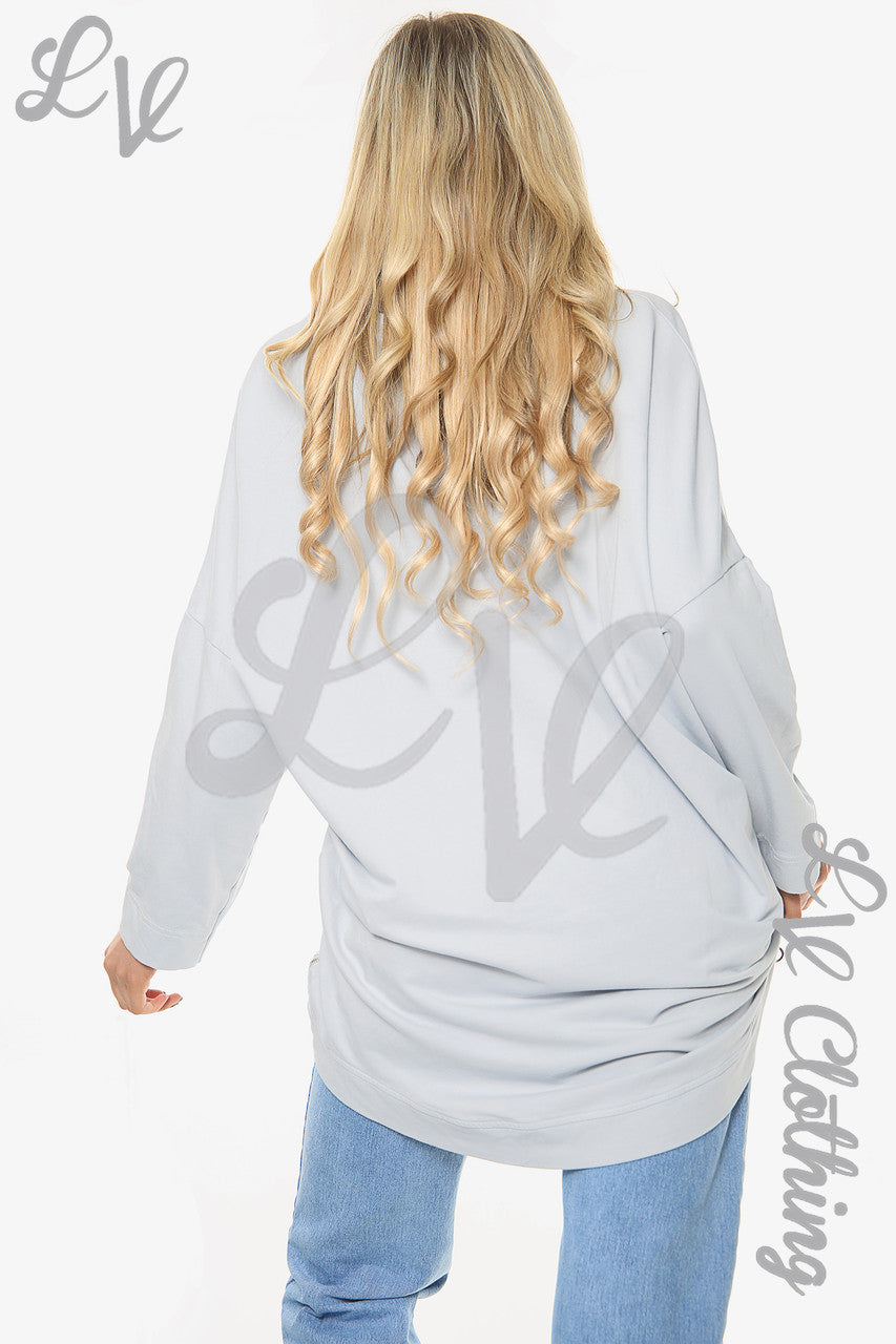 Ladies Be Kind Sweatshirt Top Zilver Stukprijs WAS € 13,99 NU € 10,49