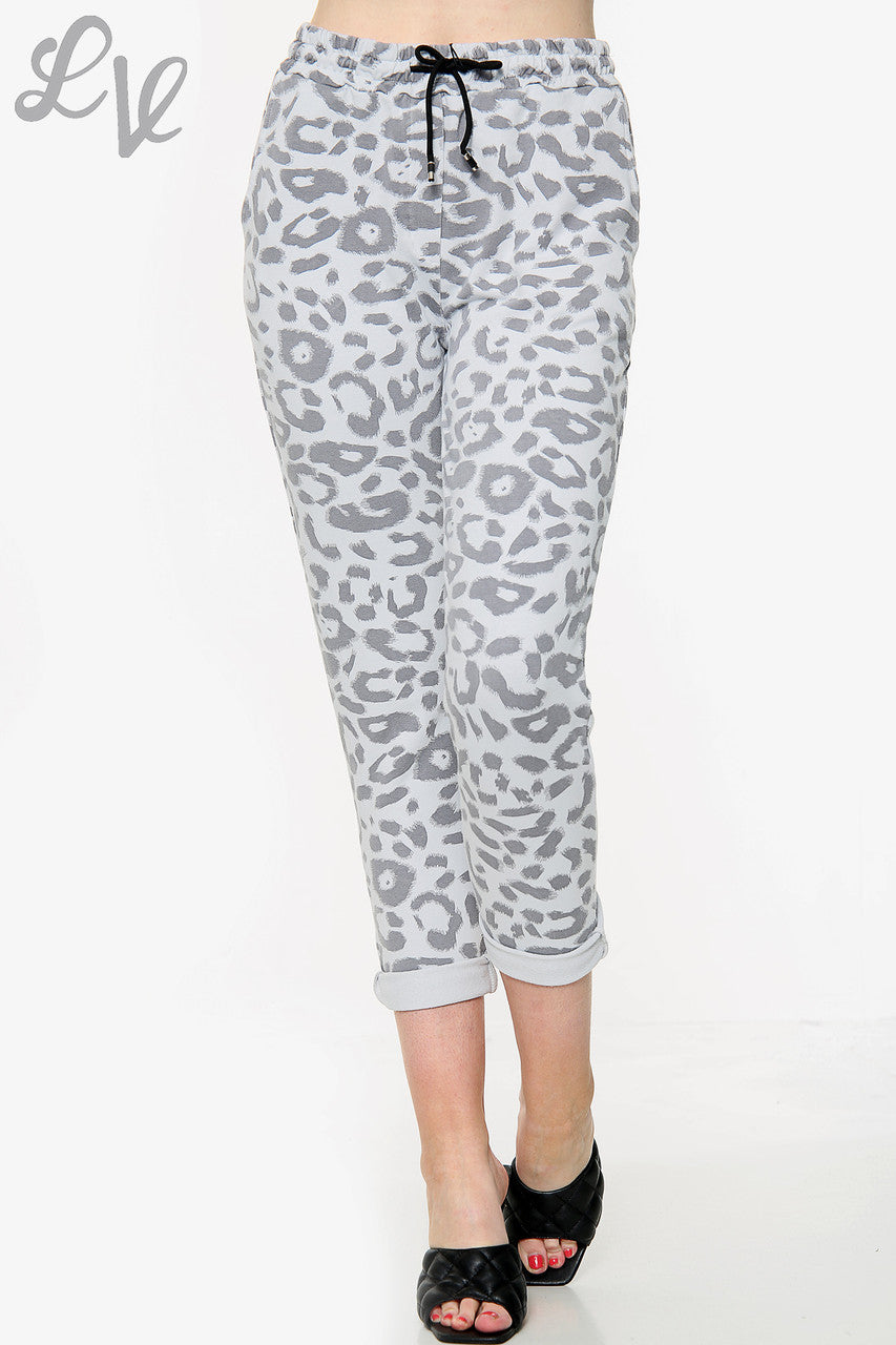 Dames Luipaardprint Joggingbroek Zilver Stukprijs € 13,99