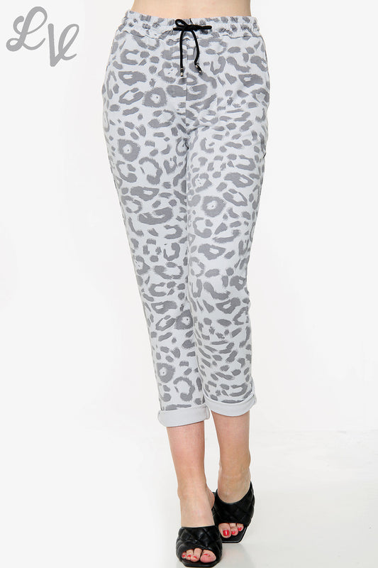 Dames Luipaardprint Joggingbroek Zilver Stukprijs € 13,99
