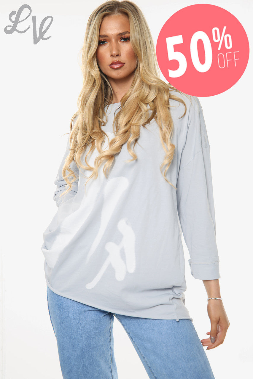 Dames Graffiti Marks Top Zilver Prijs EERDER £11,99 NU £5,99