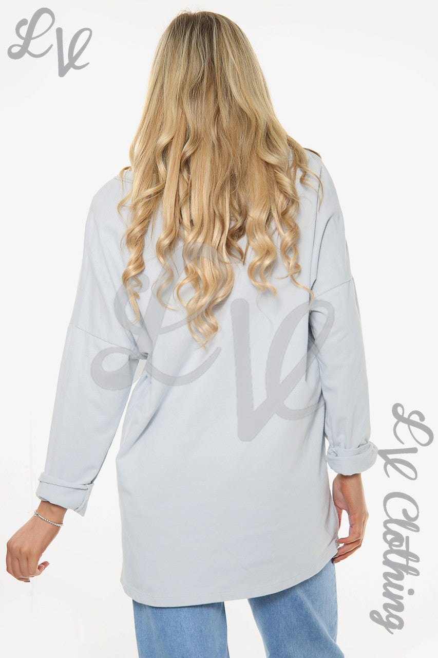 Dames Foil Star Paintsplash Top Zilver Stukprijs €13,99