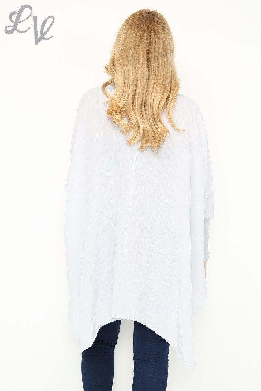 Dames Batwing Top Zilver Stukprijs WAS €9,99 NU €5,99