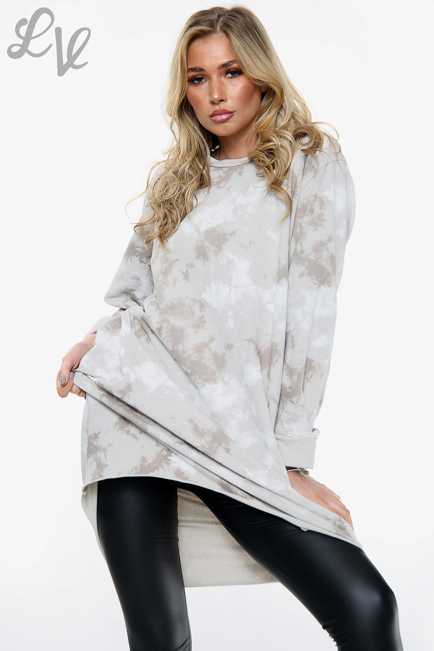 Dames sweatshirt met wolkenprint Steen Normale prijs WAS € 13,99 NU € 6,99