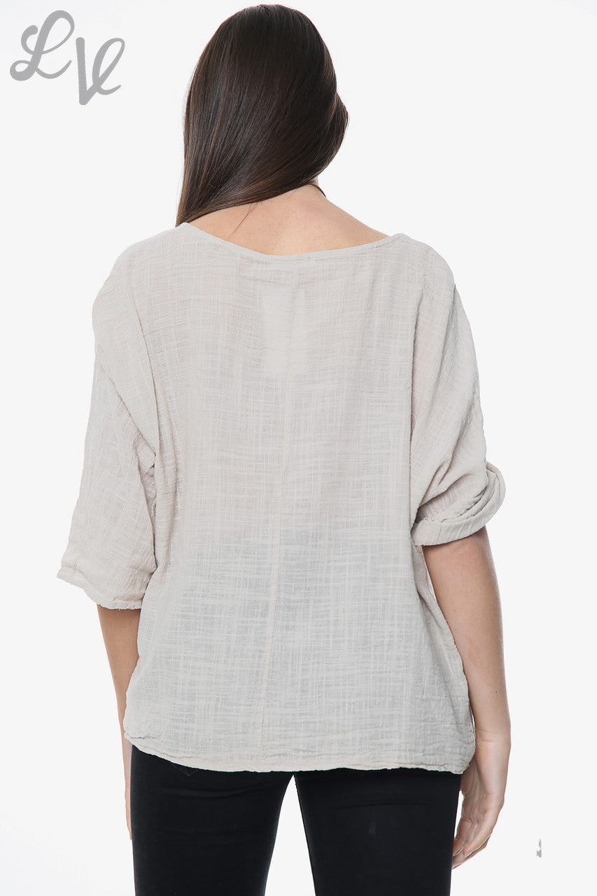 Ladies Plain Simple Top Stone
