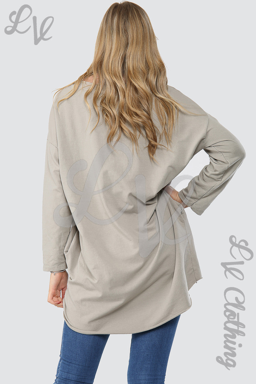 Damesfolie Hart Graphic Tuniek Top Steen - Prijs per stuk €15,99