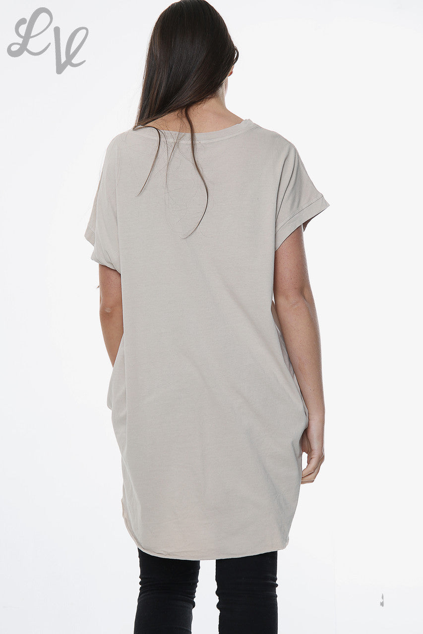 Dames Slogan Top Steen Stukprijs € 6,99
