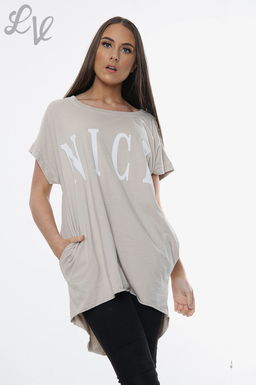 Dames Slogan Top Steen Stukprijs € 6,99