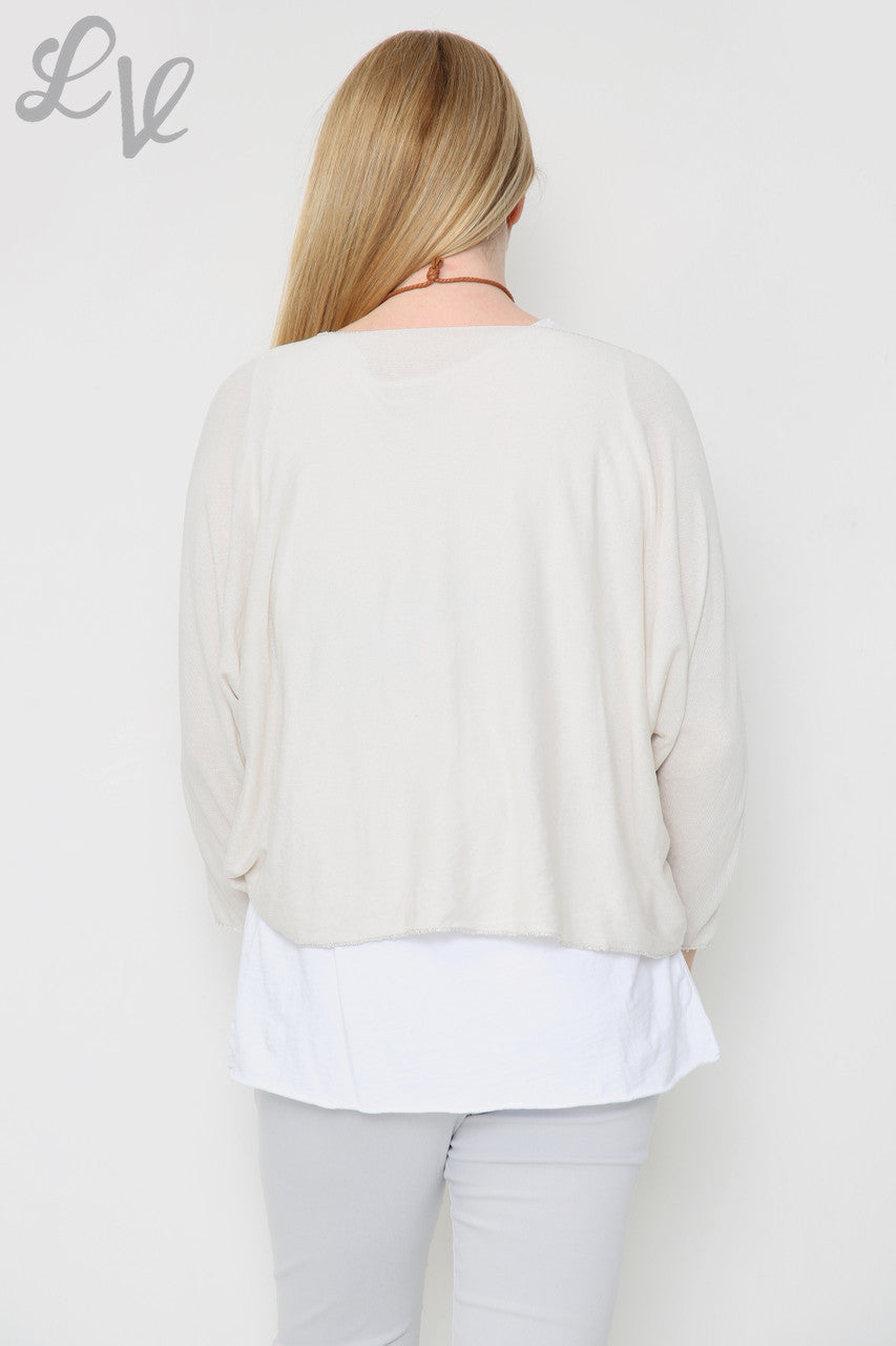 Dames Glitter Ster 2-laags Top Met Ketting Steen Eenheidsprijs €10.99