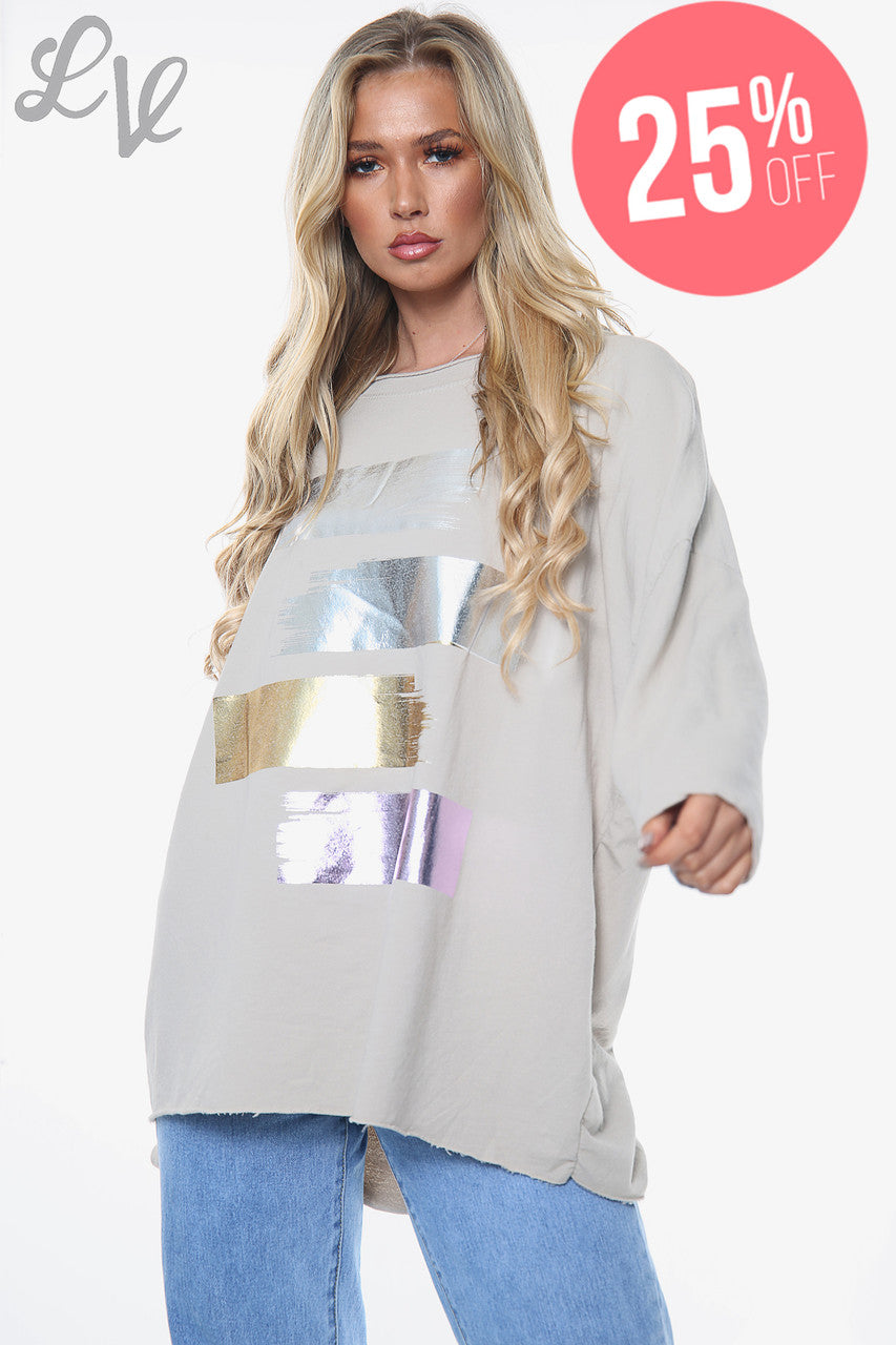 Dames Folie Kleurrijke Blokken Sweatshirt Top Steenstuk Prijs € 11,99
