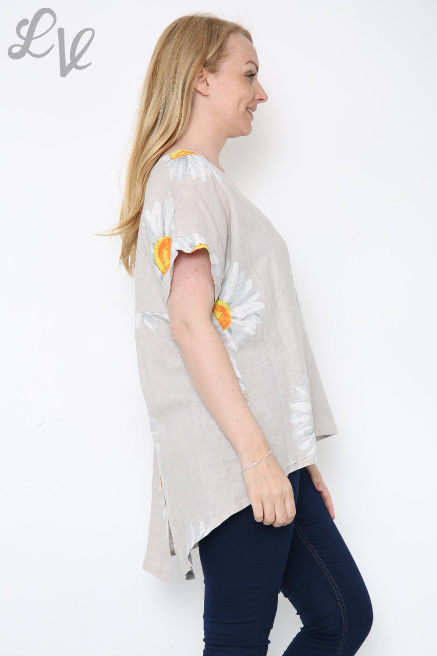 Dames Daisy Top met Knoopsluiting op de Rug Steen Eenheidsprijs € 10,99