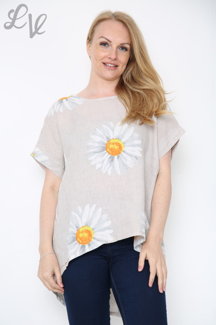 Dames Daisy Top met Knoopsluiting op de Rug Steen Eenheidsprijs € 10,99