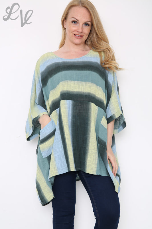 Ladies Ombre Colourful Batwing Top Tiffany Unit Price £10.99