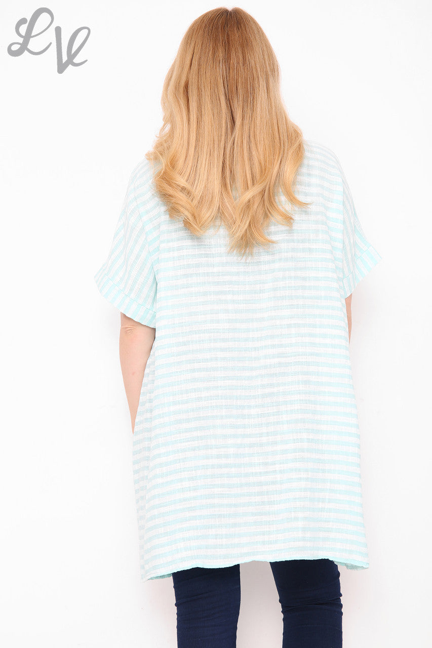 Ladies Vertical & Horizontal Stripe Mix Top Tiffany Unit Price £9.99