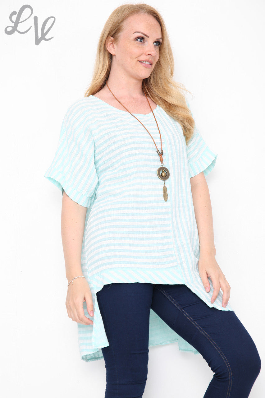 Ladies Vertical & Horizontal Stripe Mix Top Tiffany Unit Price £9.99