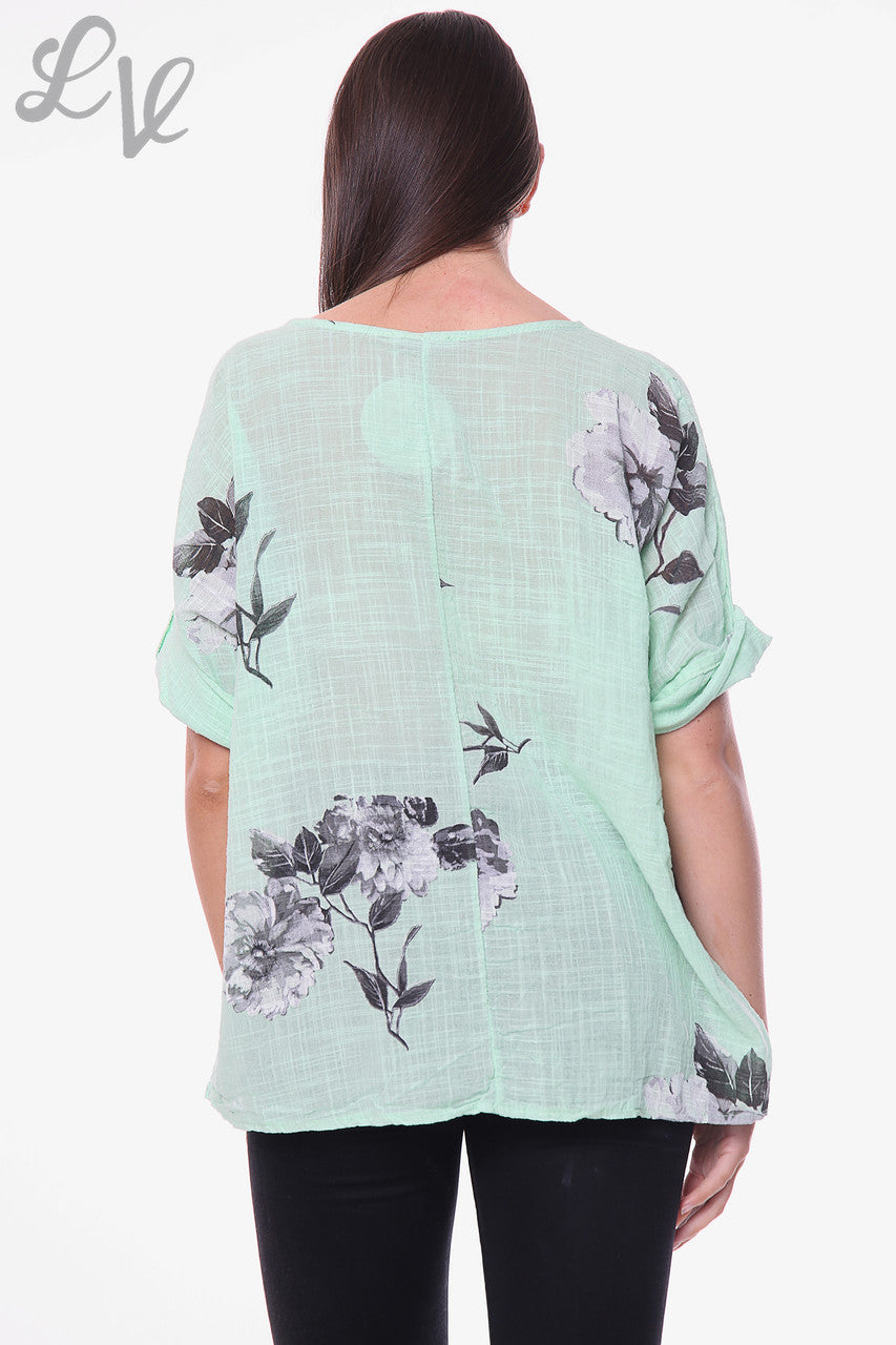 Ladies Flower Sketch Simple Top Tiffany Unit Price £7.99