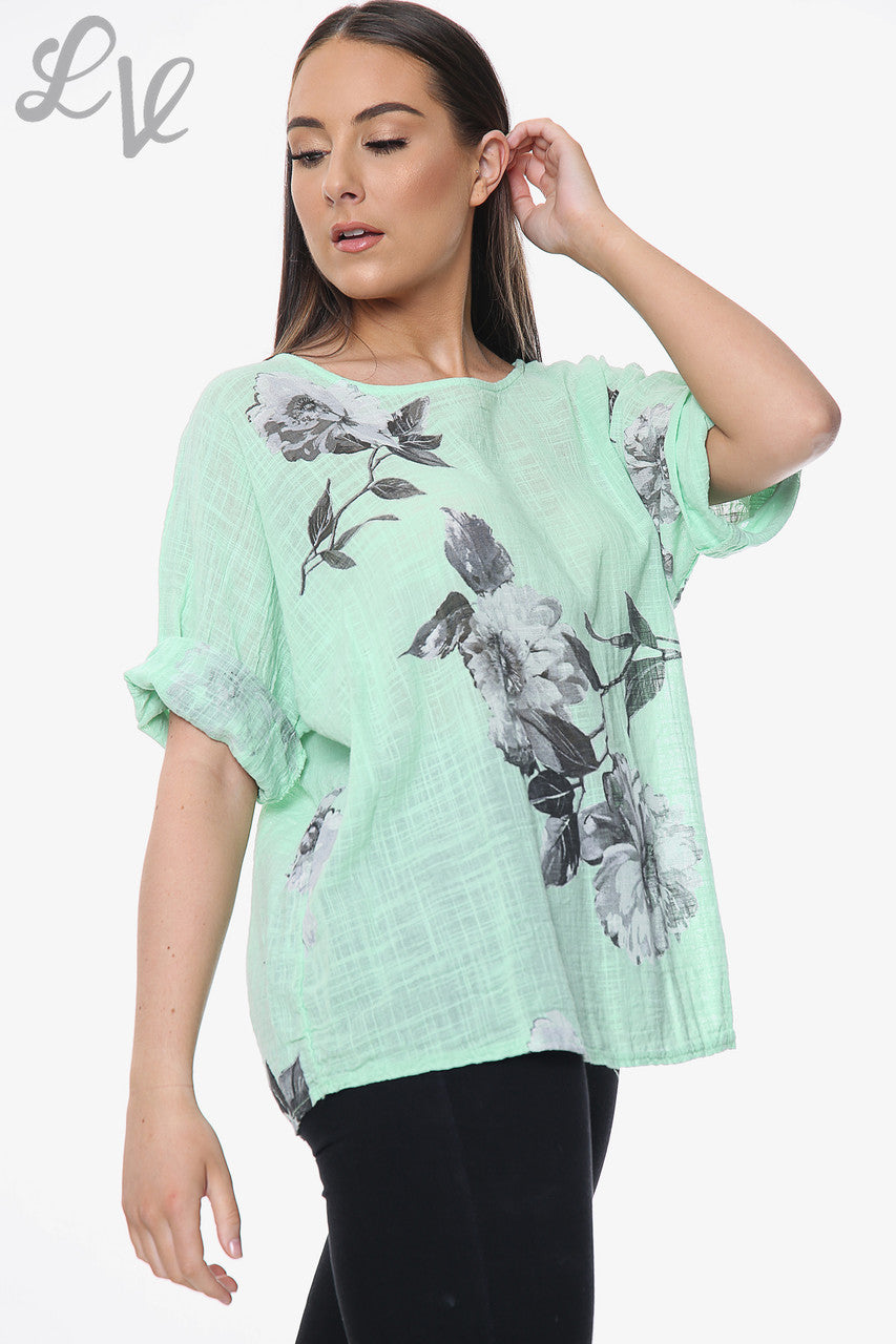 Ladies Flower Sketch Simple Top Tiffany Unit Price £7.99