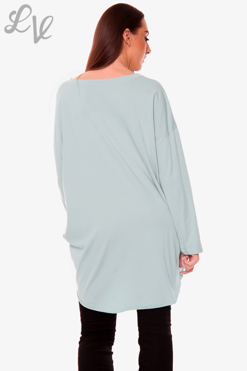 Dames Squiggle Love Heart Top Tiffany Stukprijs €10,99