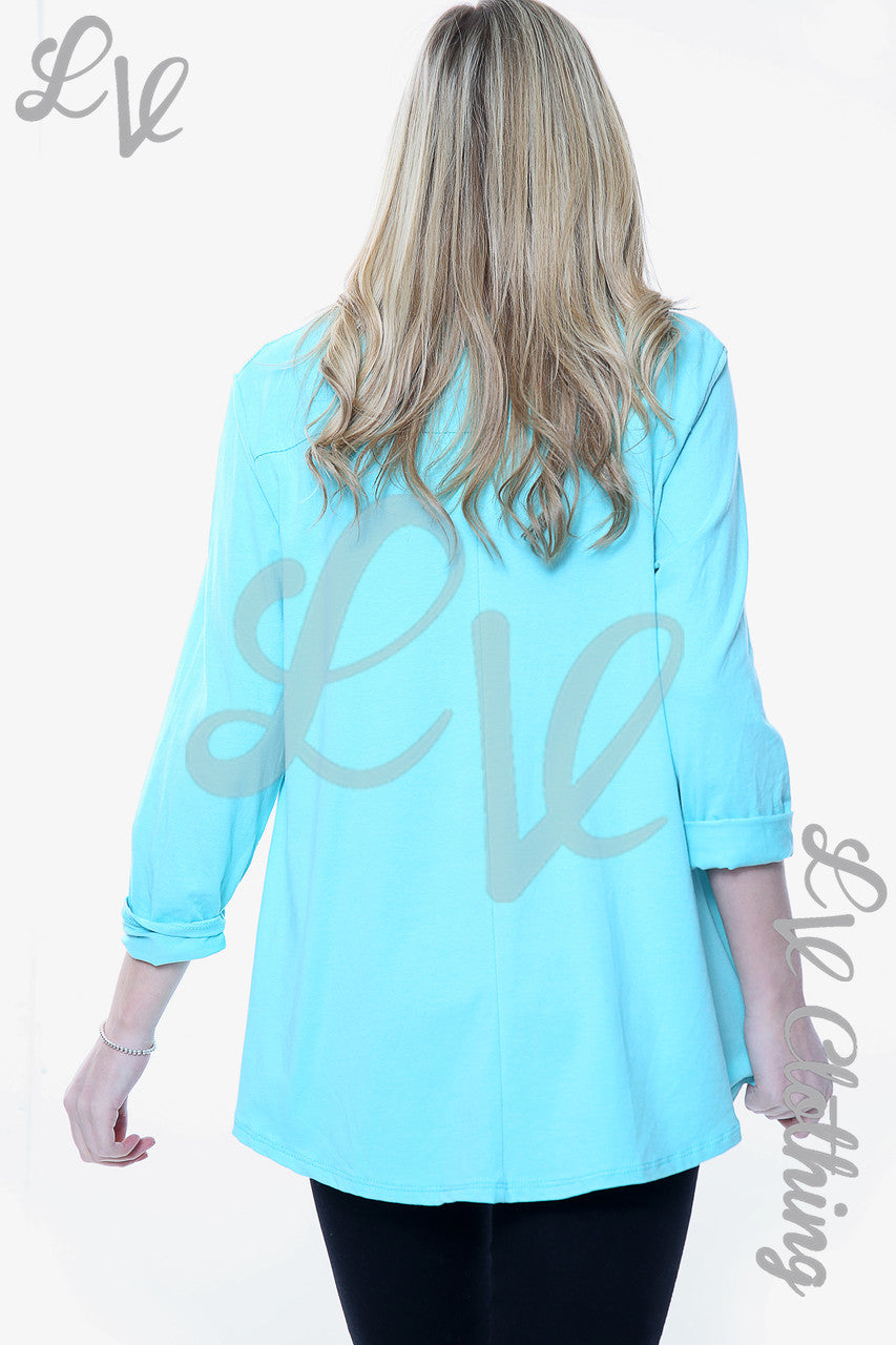 Dames 2 Harten Folie Graphic Top Tiffany Prijs per eenheid €6,99